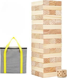 Jeu de table classique en bois Tumble Tower pour la famille et l'usage éducatif, 2 joueurs - Product Image 5