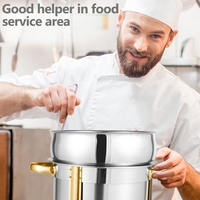 Matériel hôtelier de luxe pour restaurants : Réchaud à soupe en acier inoxydable chauffant pour alcool, chauffe-plats, ensemble de buffet, pot à soupe isotherme