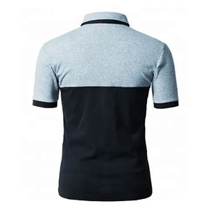 เสื้อคอเต่าแขนสั้นสำหรับผู้ชาย, เสื้อคอ100% ตตอนคอเต่าทรงปกติดีไซน์สีล้วนพิมพ์ลายปรับแต่งได้ - Product Image 2