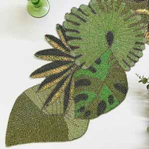 Chemin de table perlé à la main Décor à paillettes multicolores - Product Image 1