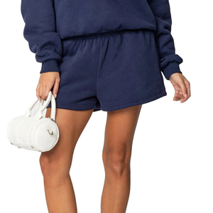 Recién llegado 2025 pantalones cortos para mujer 100% tela de lana de algodón de alta calidad longitud corta personalizado DTF impreso logotipos pantalones cortos para mujer - Product Image 5