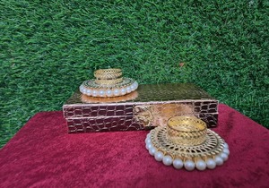 ของขวัญอินเดียที่ใส่เทียนทีไลท์พร้อมกล่องไม้ของขวัญดิวาลีแบบทำด้วยมือของขวัญคืนของ Pooja Ganesha ชุดคอมโบจำนวนมาก - Product Image 3