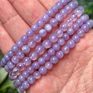 สร้อยข้อมือควอตซ์พระจันทร์ลาเวนเดอร์สำหรับการรักษาจักระหัวใจ - Product Image 3