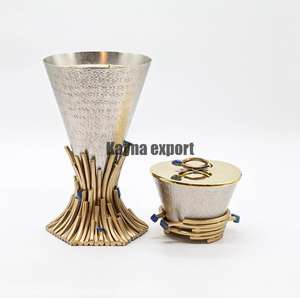 เครื่องหอมธูปอินเดียสำหรับตกแต่งบ้านสไตล์ป้องกันกลิ่นพร้อมกลิ่นขิงดีไซน์ทันสมัยโบราณเนื้อเงินมัสค์ - Product Image 3