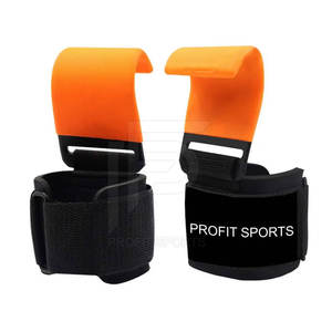 Empuñaduras de neopreno de alta calidad con ganchos Venta al por mayor Powerlifting Gimnasio Fitness Muñequera de seguridad - Product Image 1