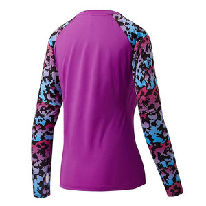 Women Long Sleeve High Quality Custom Logo Polyester Cotton T-Shirt Customized Women Workout T-Shirt <b>Tops</b> Best Quality - Product Image 2