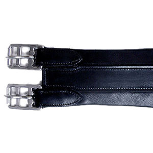 Circunferencia de caballo de cuero recto negro Hardware niquelado Color personalizable Tamaño A + Calidad certificada para equitación general - Product Image 3