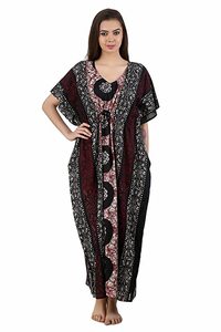 Longue robe Kaftan en coton pour femmes, Design indien, vente en gros, prix bas - Product Image 2