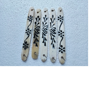 Lanzaderas de hueso talladas a mano hechas a medida hechas de hueso de búfalo real, ideales para tejer tiendas de suministros artesanales para reventa - Product Image 1