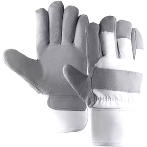 Guantes de Trabajo de Cuero Vacuno de Alta Calidad con Logotipo Personalizado para Venta al por Mayor, Guantes de Invierno Cálidos de Cuero de 2 cm de Grosor Resistentes a la Abrasión - Product Image 2