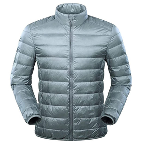 แจ็กเก็ตขนเป็ดผ้าใบสีดำคอตั้งสำหรับผู้ชายฤดูหนาวอากาศหนาวกันน้ำกันลม - Product Image 2