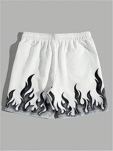 Venta al por mayor Hip Hop High Street Summer Heavyweight Cotton Pantalones cortos con cordón Hombres Diseñador Vintage Sun Faded Acid Wash Sweat Short - Product Image 2