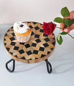 Mehak Imepx, estilo bohemio de lujo, soporte de pastel de resina de madera contemporáneo de alta calidad, hermosa herramienta de decoración de fiesta para pastel - Product Image 4