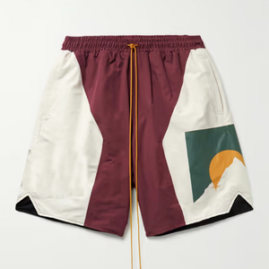 2025 nuevo diseño de chaquetas universitarias para hombres logotipo personalizado tela de satén cortavientos conjunto de pantalones cortos moda calle Jogger ropa deportiva invierno - Product Image 2