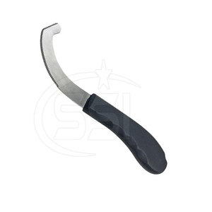 Cuchillo Profesional para Pezuñas, Cureta Quirúrgica Veterinaria con Mango Negro para Cirugía Animal, Instrumento Duradero de Acero Inoxidable - Product Image 2