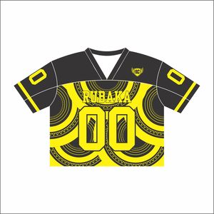 Camisetas de béisbol de gran tamaño con cuello en V personalizadas para hombre, ropa de calle, Camiseta con estampado de pantalla para fútbol, Camiseta deportiva de malla transpirable - Product Image 3