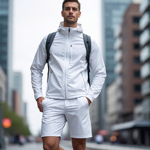 Conjuntos de pantalones cortos cortavientos para lluvia para hombre, impermeables, para senderismo, poliéster, licra, nailon ligero, cortavientos para lluvia, conjuntos para hombre - Product Image 3