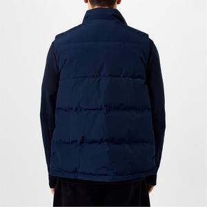 Gilet matelassé pour homme, nouvelle arrivée, bouton avant, automne, imperméable, col montant, bouton unique, logo avant, vêtement d'extérieur chaud - Product Image 4