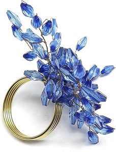 Papier Polyéthylène Serviette Rond Feuille Bleu Unique Vintage En Forme De Mariage Table Décor Exclusif Serviette Rond Indien De Noël - Product Image 5