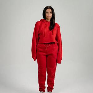 Nuevo Conjunto Deportivo de 2 Piezas para Mujer, con Logotipo Personalizado, Estilo Moderno, Transpirable, Top Corto y Sudadera con Capucha para Correr - Product Image 1