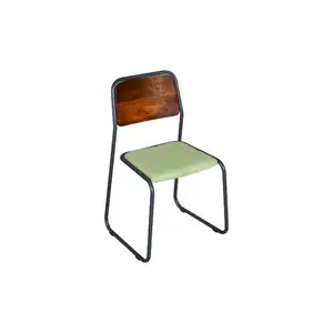 Basit tasarım yemek odası mobilyası renkli mutfak sandalyesi kumaş sandalyeler yemek siyah metal bacak