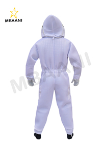 Combinaison de maintien d'abeilles Air Mesh de MBAANI-Résistant aux piqûres avec voile rond et d'escrime, capuche ventilée et deux paires de gants. - Product Image 2
