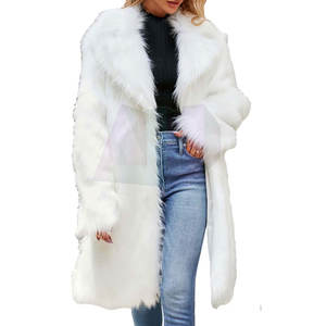 Manteau long classique respirant en fourrure douce, matière pelucheuse, coupe confortable, design intemporel, idéal pour l'hiver, style urbain, usage quotidien - Product Image 6