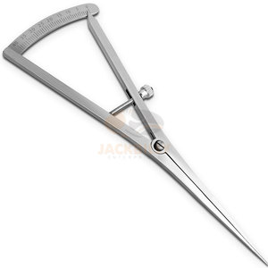 Calibrador Quirúrgico Recto Manual CASTROVIEJO EPKER de 18 cm, Instrumento Médico de Acero Inoxidable, Rango de Medición de 0-40 mm, CE - Product Image 1