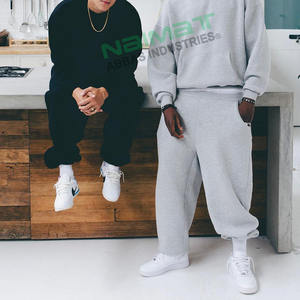 Ensemble de survêtement tendance pour homme, taille plus, personnalisé, 100% coton molletonné 220g, coupe classique, respirant, séchage rapide, écologique - Product Image 5