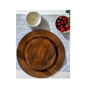 Paladar de cargador de madera de mango para Decoración de cocina de hotel en casa plato de servicio de comida de madera de mango 2 uds - Product Image 6