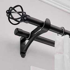 Simple and Attractive Look 2 Pack Antique Bronze <b>Curtain</b> Rod Splicing Window Rods for Window Single Drapery Rod with <b>Netted</b> Ends - Product Image 3