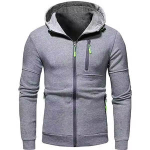 Ropa de Invierno para Hombre 2024, de Alta Calidad, Forro Polar Grueso, Cierre de Cremallera, Corte Regular, Logotipo Personalizado, Estilo Hip Hop, Color Sólido - Product Image 1
