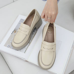 [JSHOE] Mocasines de Cuero Vacuno Genuino Hechos a Mano para Mujer, Tacón Bajo de 4.5cm, Zapatos Cómodos para Caminar - Product Image 4