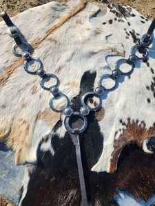 Anillo de metal de calidad superior Headstall Breast Collar Leather Headstall & Breast Collar Set con herramientas florales a precio al por mayor - Product Image 5