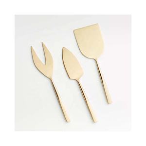 Juego de Herramientas de repostería con mango de resina dorado para boda, esparcidor de mantequilla con cuchillo para queso, regalo para el hogar - Product Image 2