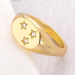 Anillo de Compromiso Unisex de Plata de Ley 925 Chapado en Oro de 18k con Piedra de Moissanita Engastada en Puntas, Certificado por Terceros, Romántico y Elegante - Product Image 3