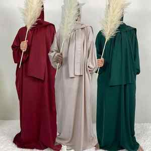 High Quality <b>One</b> <b>Piece</b> for Jilbab Traditional Muslim <b>Prayer</b> Abaya <b>Dress</b> with Overhead Khimar for Spring 2025 Thobe/Thawb - Product Image 1