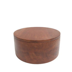 Boîte de rangement de cuisine avec couvercle en bois brun couleur naturelle taille standard boîtes de rangement faites à la main en vrac en gros - Product Image 6