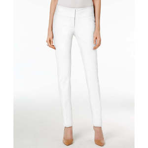 Pantaloni Skinny a Vita Alta da Donna Alfani Taglia XL Bianchi Antirughe e Traspiranti per Ufficio - Product Image 1