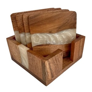High Quality Eco Friendly Wood and Resin Coaster Tea <b>Cup</b> Coaster Shaped Coaster <b>Mat</b> for <b>Cup</b> Hot Selling Coaster Available at SCI - Product Image 1