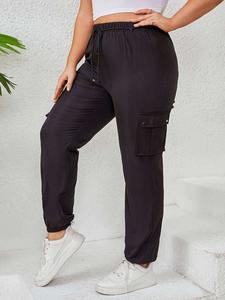Pantalon cargo chaud pour femme coupe ample jogging personnalisable couleur unie respirant - Product Image 4