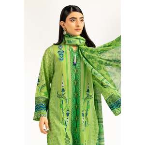 Traje de Jardín de 3 Piezas Verde para Mujer con Estampado y Decoración de Botones - Product Image 4