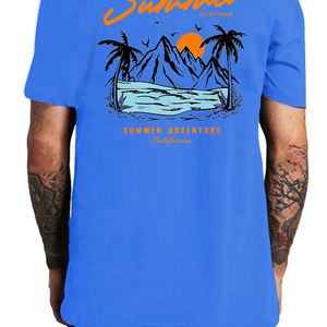 เสื้อยืดคอกลมแขนสั้นสำหรับผู้ชายเสื้อยืดปักลายโฟมทรงโอเวอร์ไซส์ - Product Image 3