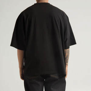 T-shirts surdimensionnés coton lourd hommes t-shirts surdimensionnés unisexe coupe ample t-shirt Vintage été décontracté Baggy basique hauts t-shirts - Product Image 4