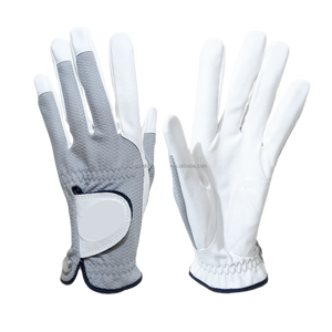 Gants de golf légers et respirants en maille pour hommes avec logo personnalisé en cuir véritable Cabretta pour la main gauche Sports de plein air de haute qualité - Product Image 1