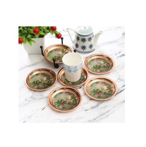 ที่รองแก้วทองเหลืองธรรมชาติปลอดภัยสำหรับใส่เครื่องดื่มที่รองแก้วกาแฟถ้วยที่รองแก้วไม้สำหรับทำด้วยมือ - Product Image 5