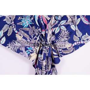 Women's Comfortable Cotton <b>Kaftan</b> <b>Long</b> Sleepwear for Summer Autumn Spring Evening Gowns for Party & Resort Wear - Product Image 3