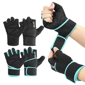 Gants d'entraînement avec poignée en silicone, en polyester, pour la salle de sport, l'entraînement et l'exercice physique - Product Image 1