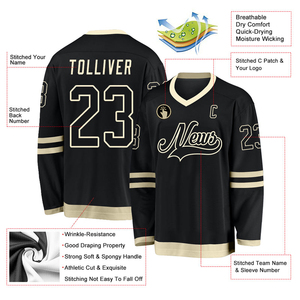 Maillot de hockey imprimé personnalisé Maillot de hockey sur glace de qualité supérieure respirable personnalisé mode au tarif de gros OEM - Product Image 3