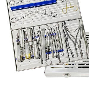 Kit de cirugía oral Dental Manual grande de marca, grado quirúrgico autoclavable, certificado CE, elevadores y fórceps alemanes de acero inoxidable - Product Image 2